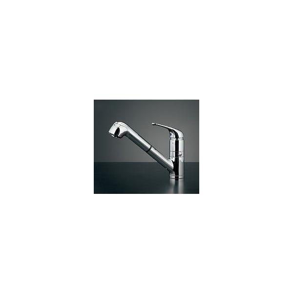カクダイ シングルレバー引出し混合栓(分水孔つき) 118-038 (水 カクダイ シングルレバー引出し混合栓(分水孔つき) 118-038 (水
