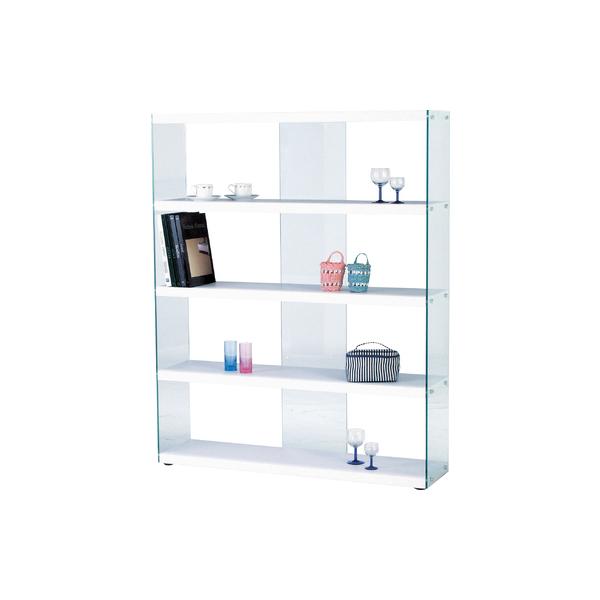 ���J �y����s�z �X�g���[�W ���C�h�O���X�V�F���t �z���C�g W120×D31.5×H149 �g�� HAB-625WH [F070902]