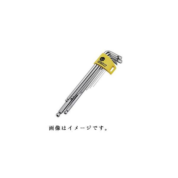 【当日出荷】旭金属 ASAHI ロングボールポイント六角棒レンチセット 9本組 キャッチャ付 AQKS910