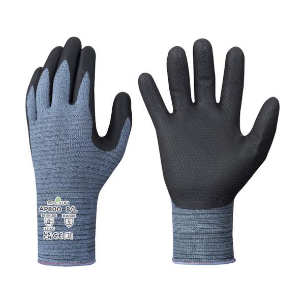 他サイト： 【当日出荷】ショーワグローブ 【Z】SHOWA 静電気対策手袋 AP800 制電ニトリルパーム手袋 Lサイズ AP800-L [294-046701]の商品画像