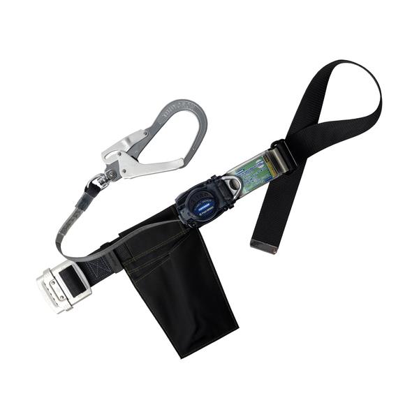 藤井電工 TSUYORON 胴ベルト型墜落制止用器具（巻取タイプ）ロック機構な TB-RL-593K-BLK-M-JAN-BP [39-055041]