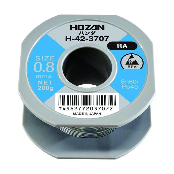 他サイト： ホーザン HOZAN ハンダ（Sn60%）0.8mm・200g H-42-3707 [42-037072]の商品画像