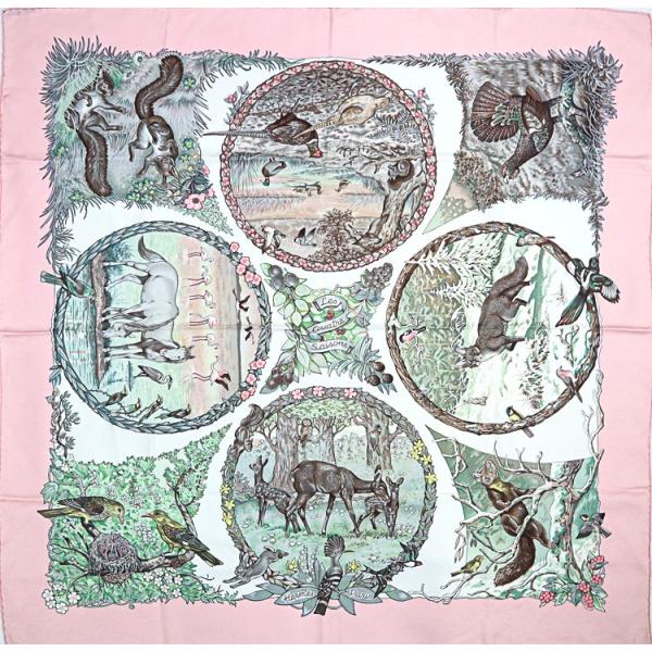 HERMES カレ90 Les Quatre Saisons 四季 スカーフ美品 daisinyoko78_5614634m