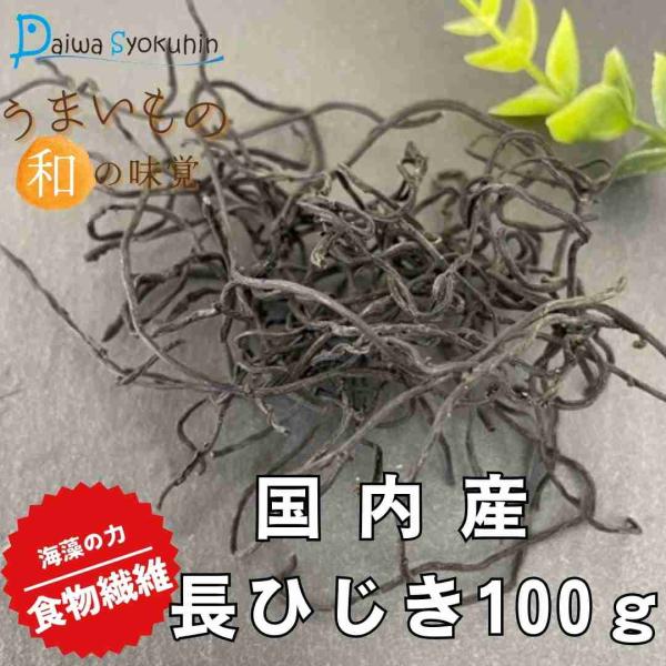 ひじき 国内産長ひじき 100ｇ 山口県産 ふっくら美味しい 長ひじき  乾燥ひじき 煮物 サラダ 惣菜 常温保管 送料無料 ポイント消化