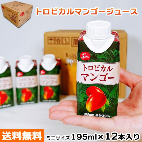 ジューシー JA熊本果実連 トロピカル マンゴー ジュース ミニサイズ 1ケース セット 12本 飲みきりサイズ 送料無料 爆買