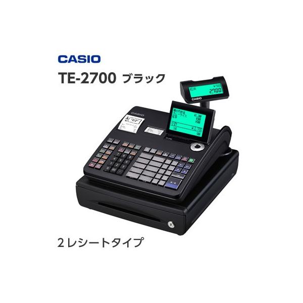 CASIO（カシオ） 軽減税率対応 レジスター TE-2700-20SBKブラック