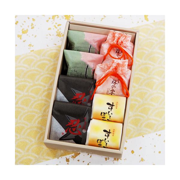 内容：しるべ2個/珠の栗2個/忍2個/すいーとぽてと2個 ―様々なギフトシーンにご利用頂けますー《季節の贈り物に》お年賀 ご挨拶 お正月 迎春 桃の節句 ひな祭り バレンタインデー ホワイトデー  端午の節句 子どもの日 母の日 父の日 敬...