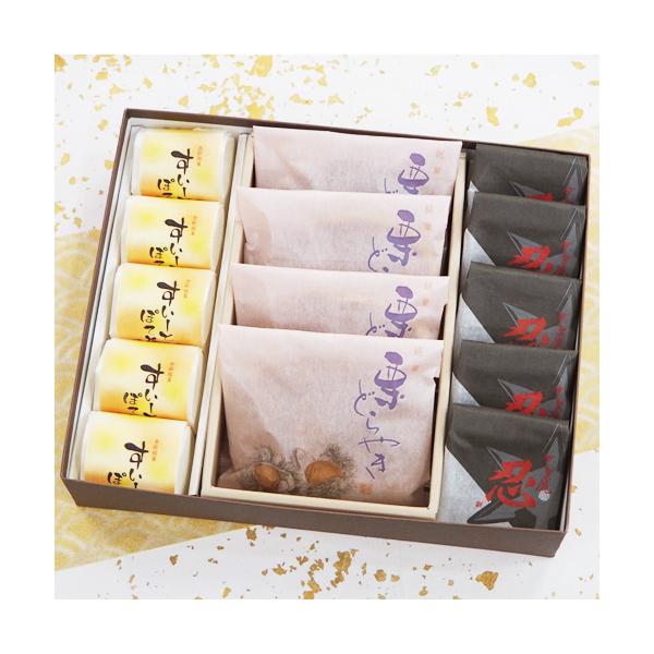 内容：すいーとぽてと5個/栗どらやき4個/忍5個―様々なギフトシーンにご利用頂けますー《季節の贈り物に》お年賀 ご挨拶 お正月 迎春 桃の節句 ひな祭り バレンタインデー ホワイトデー  端午の節句 子どもの日 母の日 父の日 敬老の日 お...