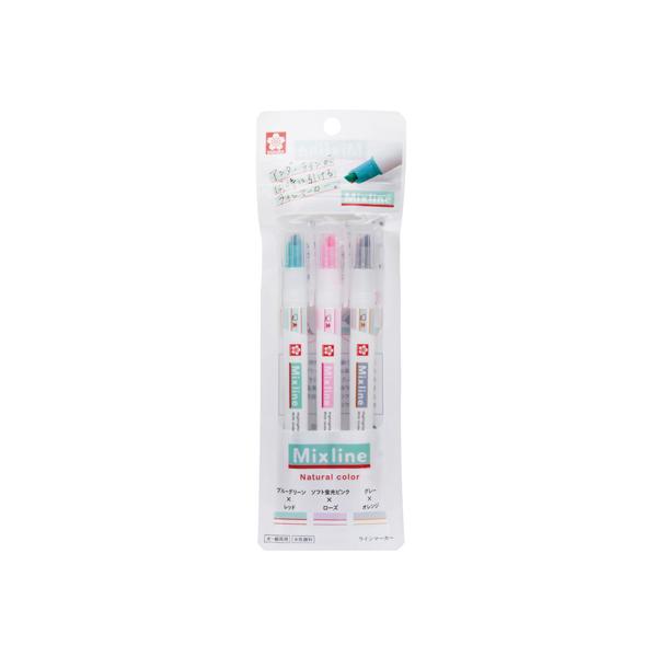 サクラ　No.3 サクラクレパス ミックスライン3色セットナチュラルカラー VUK-T3B