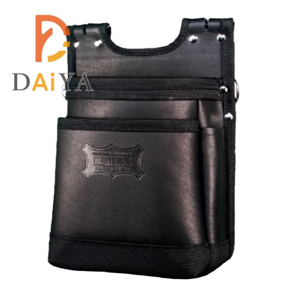 ニックス KNICKS KBS-201BA ヌメ革建築用2段腰袋 黒 バリスティック縁