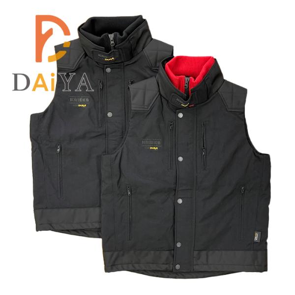 ニックス Knicks ワークベスト数量限定品 ニックス(KNICKS) 数量限定 ワークベスト 防寒着 ブラック:レッド LL