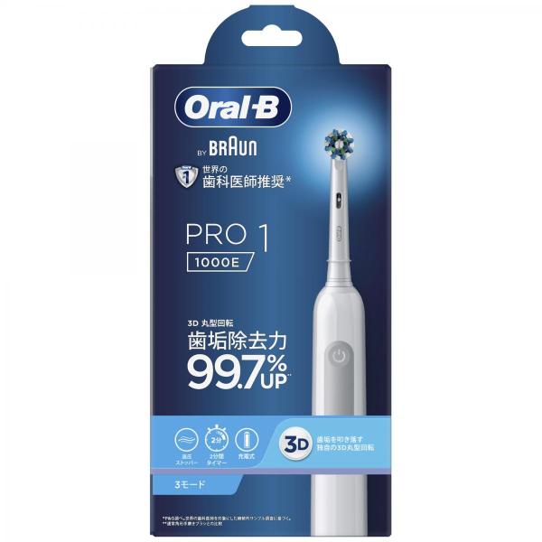 他サイト： P&amp;Gジャパン ブラウン Oral-B オーラルB PRO1 1本 電動歯ブラシ 歯垢除去 過圧ストッパー付きの商品画像