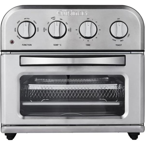 【在庫有・即納】クイジナート ノンフライ オーブントースター 4枚焼き ノンフライ調理  4ダイヤル レシピブック付き シルバー TOA-29SJ