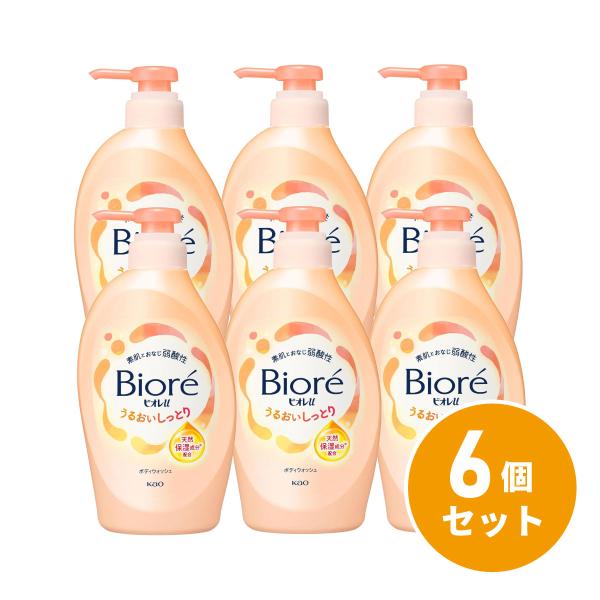 花王 ビオレu うるおいしっとり ポンプ 本体 450mL ボディウォッシュ 液体タイプ ×6個