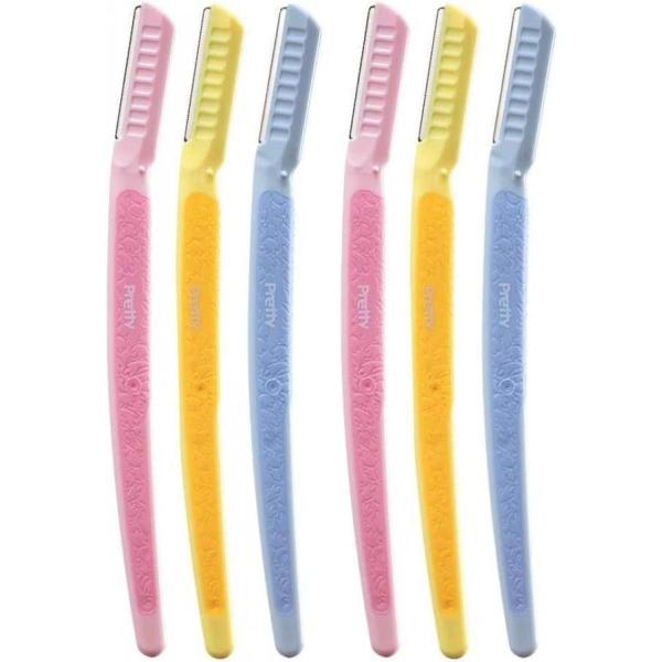 【まとめ買い】貝印 Pretty プリティー敏感肌用 フェイスL 3本入×2個セット(計6本)　顔用 カミソリ 剃刀 安全ガード刃