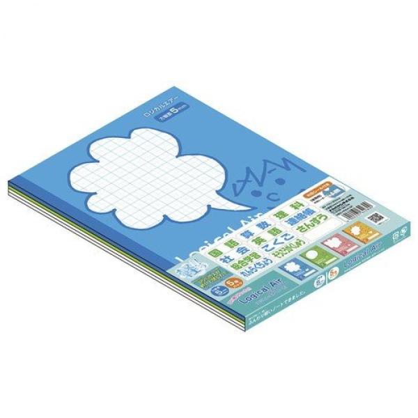 他サイト： ロジカルエアーＢ５ノートフェイス柄５方眼５冊パの商品画像
