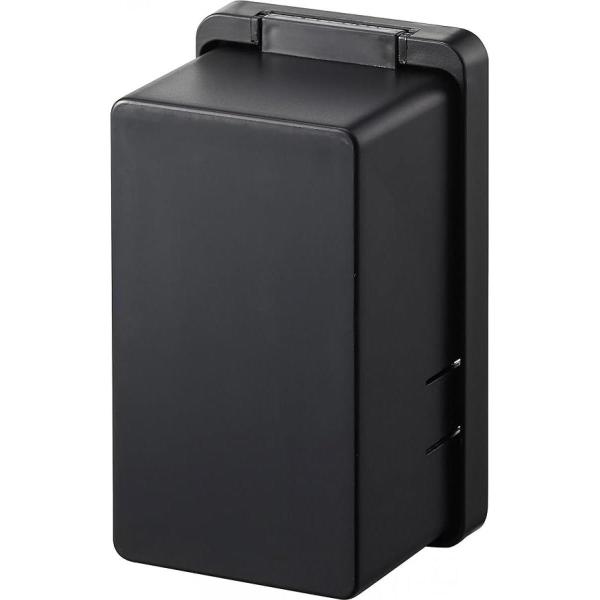 他サイト： 山崎実業(Yamazaki) コンセントガード ブラック 約W7×D6×H12cm スマート smart コンセントカバー 1〜3口対応 いたずら防止 4157の商品画像