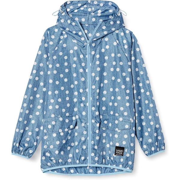 カジメイク ナモラダ 農ヤッケ レディース 2261 トマトドット LL 農作業 はっ水 撥水 ジャケット 大型ポケット 可愛い 作業着 ブルー系