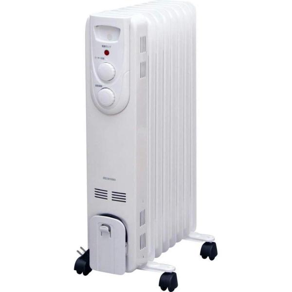 オイルヒーター 電気代 小型 省エネ おしゃれ 節電 電気代 暖房器具 電気ヒーター 電気ストーブ キャスター付 8畳 アイリスオーヤマ IOH-1208KS おすすめ