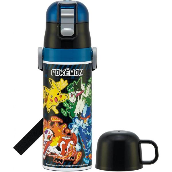 他サイト： スケーター skater 超軽量2WAYステンレスボトル 470ml/430ml ポケモン25 SKDC4 2way 水筒 直飲み コップ飲み マグボトル 子供用水筒 キッズボトルの商品画像