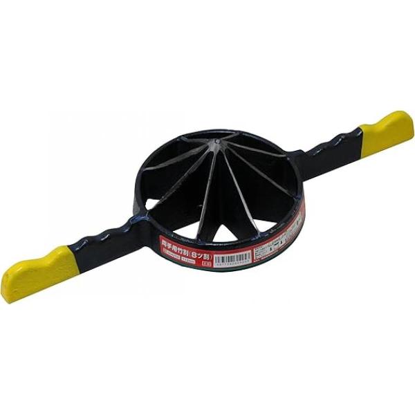 千吉 両手用竹割 （８ツ割） 112mm 作業用 竹割り器 竹割り 切れ味抜群 刃物 竹割作業 道具 コツ ナタ 庭 竹垣 庭師 竹割包丁 竹細工