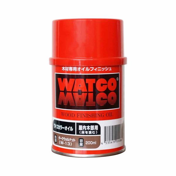 他サイト： ワトコ(WATCO) ワトコオイル W-13 ダークウォルナット 200ML　オイルフィニッシュ 屋内用 木部用 北三の商品画像