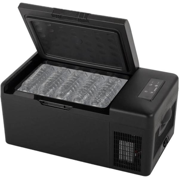 他サイト： 【在庫有・即納】山善 ポータブル冷蔵庫 冷凍冷蔵庫 15L コンプレッサー式 車載 冷蔵庫 冷凍庫 小型 クーラーボックス 節電モード ブラック YFR-AC151(B)の商品画像