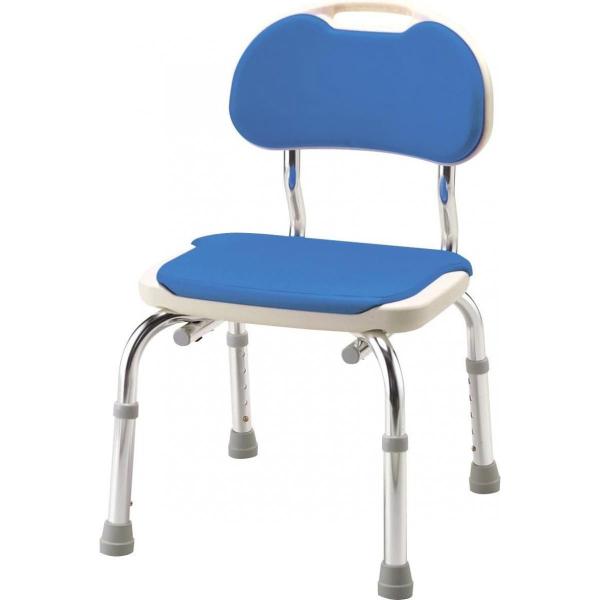 アロン化成 安寿 背付シャワーベンチ ブルー CPE-N 背もたれなし