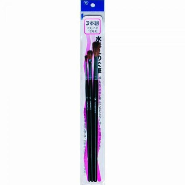 水彩えのぐ 3タイトル 志昌堂 水彩えのぐ筆 3本組 SE-3PA : ダイユーエイト.com - 通販
