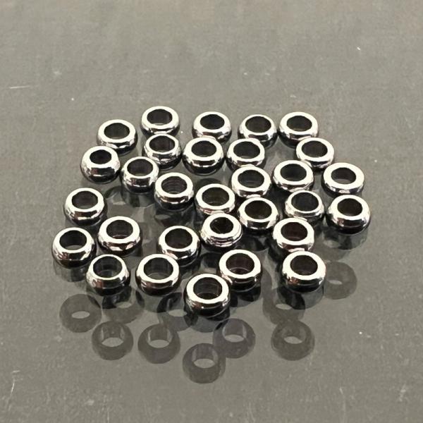 【つぶし玉 サージカルステンレス SUS316 パーツ 金具】 【カラー:ステンレス】 約1.9mm 約27個 アレルギー対応 金属アレルギー対応