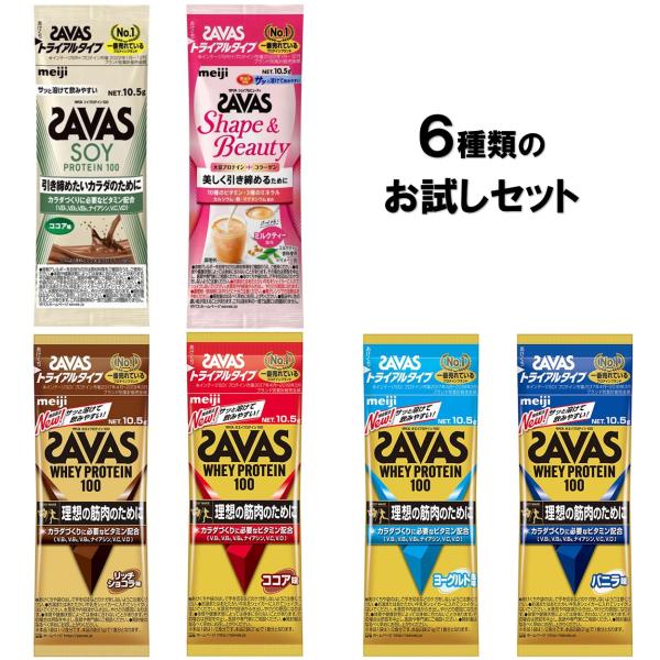 ザバス SAVAS トライアルタイプ プロテイン 10.5g×6袋 : DAK JAPAN