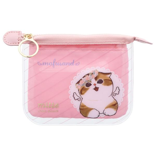 人気「mofusand (モフサンド)」デザインで登場♪つい魅せたくなる“映える”クリアポーチ「mitte (ミッテ)」シリーズ。バッグに入れてもかさばらない「フラット」タイプです。中身を整理しやすい4ポケット仕様。見せたいもの、見せたくな...