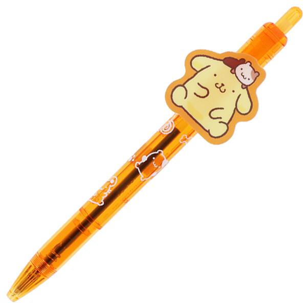 ポムポムプリン プレート付きボールペン オレンジ 0.5mm 油性/黒
