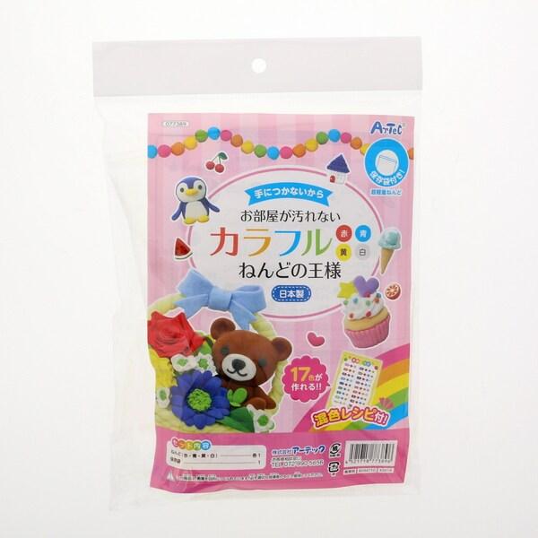 ポイント消化に最適手につかないから、お部屋が汚れない樹脂製ねんど。白、青、赤、黄の4色セット。配合レシピと、混ぜやすい混色プレート付き。■メーカー: アーテック■品番: 77389