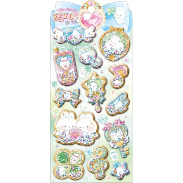 キラシャカジュエリーシール クラウドポップタイム うさぎ カプセル スパンコール 金箔 立体 かわいい カミオジャパン [01] 〔メール便対象〕