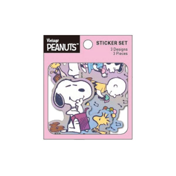 スヌーピー ヴィンテージ ピーナッツ ホログラムステッカーセット
