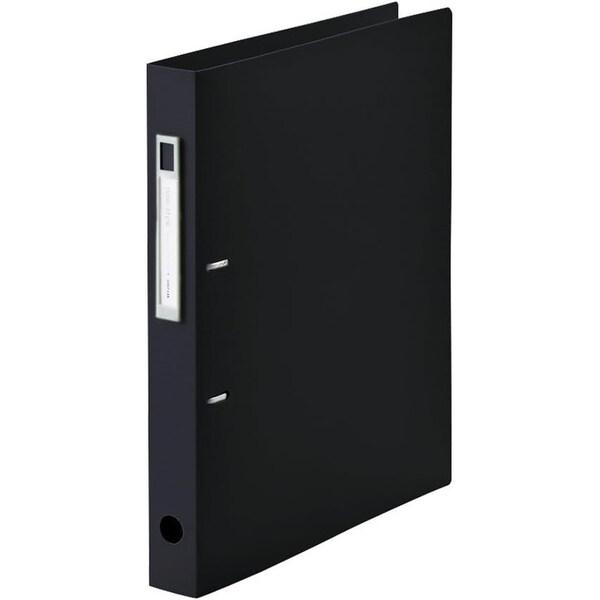 リヒトラブ noie-style D型リングファイル ツイストリング A4S型 2穴 収容枚数230枚 ブラック F-7684-24 [02]
