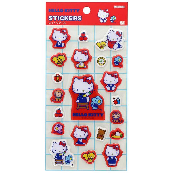 レトロ ハローキティ ぷっくりシール ツヤツヤ 立体 ジョーイ