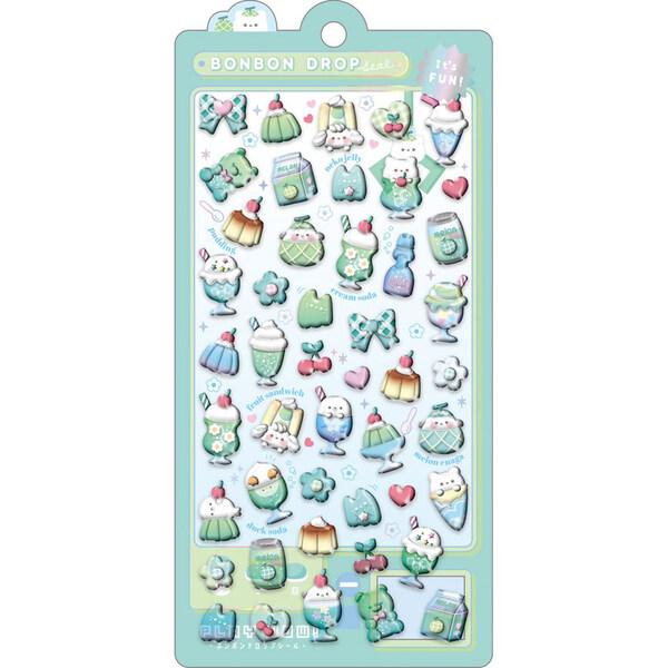 ボンボンドロップシール めろめろボンボン 【正規品】 メロン ラメ入