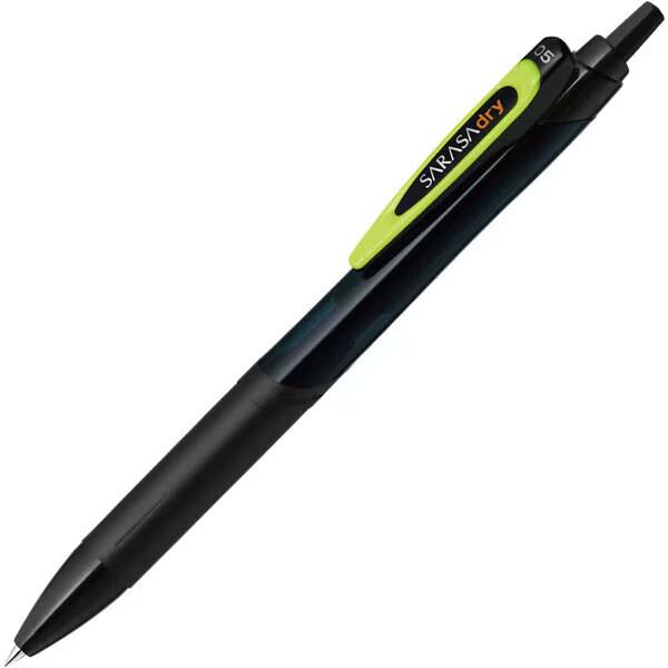 限定 ジェルボールペン SARASA dry サラサドライ 0.5mm ブラックグリーン インク色/黒 超速乾 水性顔料 ゼブラ [01] 〔メール便対象〕