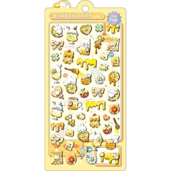 ボンボンドロップシール はちみつボンボン ハニー レモン クマ うさぎ