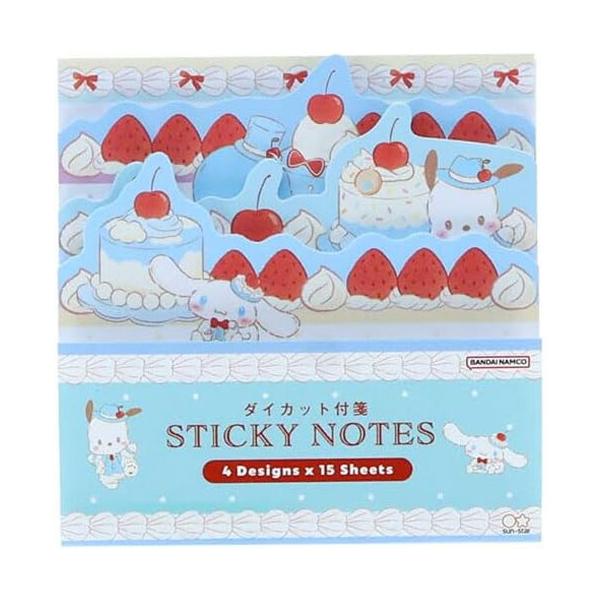 サンリオキャラクターズ ダイカットブロック付箋 ブルー 4柄 ポチャッコ タキシードサム かわいい サンスター文具 [01] 〔メール便対象〕