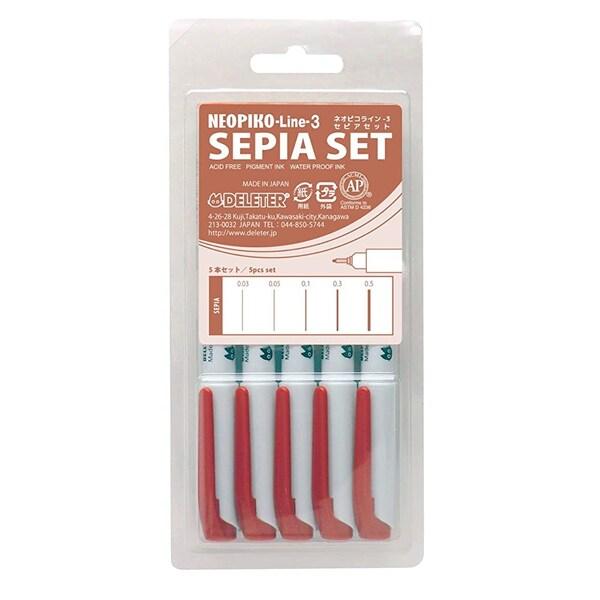 ポイント消化に最適細くても、ペン先が強くつぶれにくいミリペン「ネオピコライン-3」です。こちらの商品は、ネオピコライン3セピアの5種類セットです。ミリペンのセピアは、漫画原稿には向きませんが、水彩やスケッチ、カラーイラスト等の主線として使う...