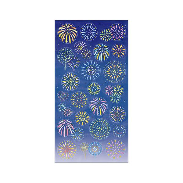 ドロップシール サマーコレクション ぷっくり はなび 花火 夏 金箔 透明感 立体 かわいい マインドウェイブ [01] 〔メール便対象〕