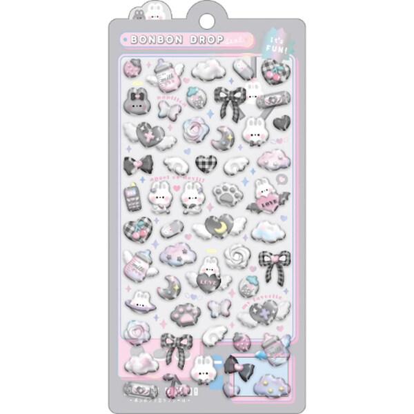 ボンボンドロップシール しろくろボンボン 【正規品】 モノトーン