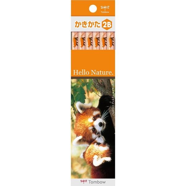 他サイト： トンボ鉛筆 ハローネイチャー かきかた鉛筆 B 六角軸 1ダース レッサーパンダ [01] 〔メール便対象〕の商品画像