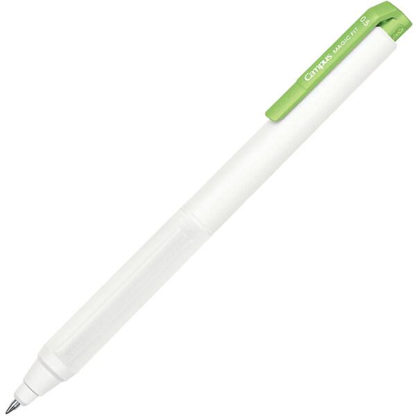 コクヨ キャンパス マジックフィット ゲルインクボールペン 0.5mm 黄緑インク 速乾 ラバーグリップ 疲れにくい 中学 高校 [02] 〔メール便対象〕