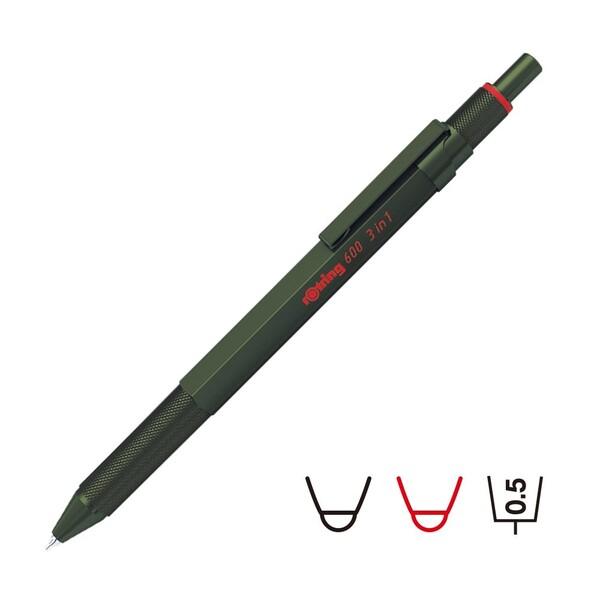 ロットリング 600 3in1 マルチペン カモフラージュグリーン [02