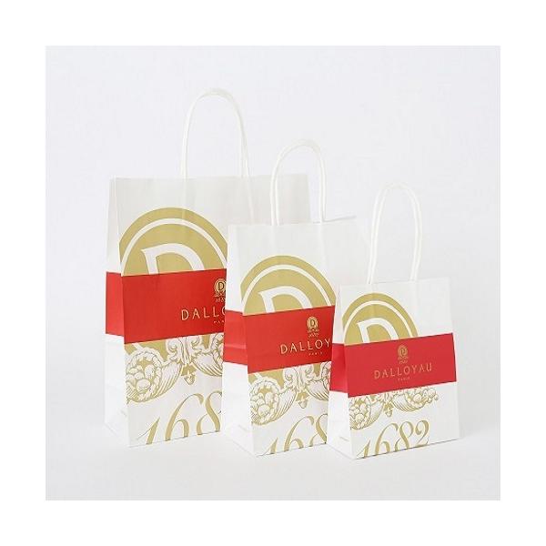 ダロワイヨオリジナルの手提げ袋。サイズをご確認の上、ご注文下さいませ。■内容ダロワイヨオリジナル手提げ袋　1枚■サイズXS：約195×183×70 mm　 適用商品「マカロン詰め合わせ（5個入）」など　 S ：約270×220×120 mm...