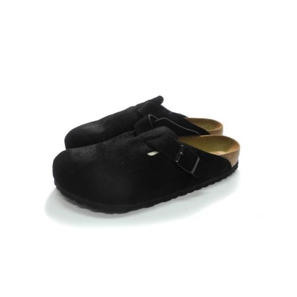 birkenstock boston black suede